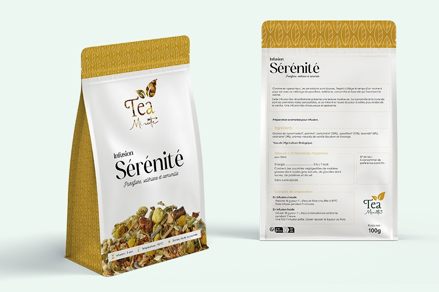 Packaging recto verso