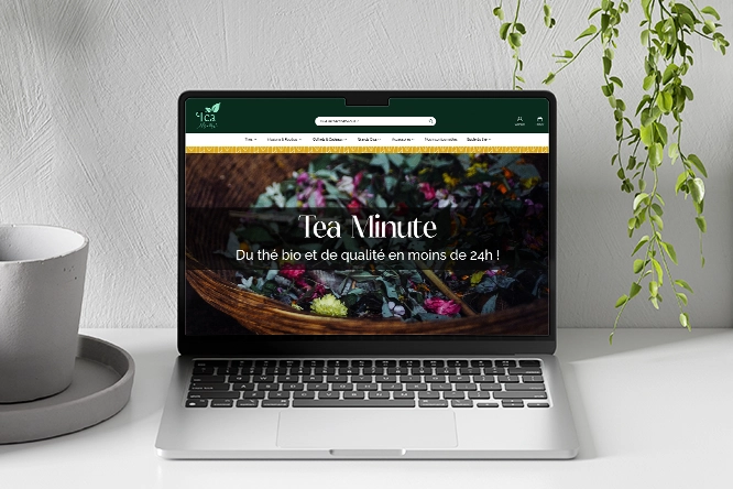 Mise en situation du site internet sur un ordinateur portable
